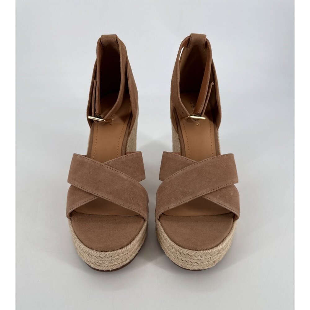 Lisa Vicky Platform Wedge Sandal Suede Cognac Gemi Size 10 New - Picture 2 of 10